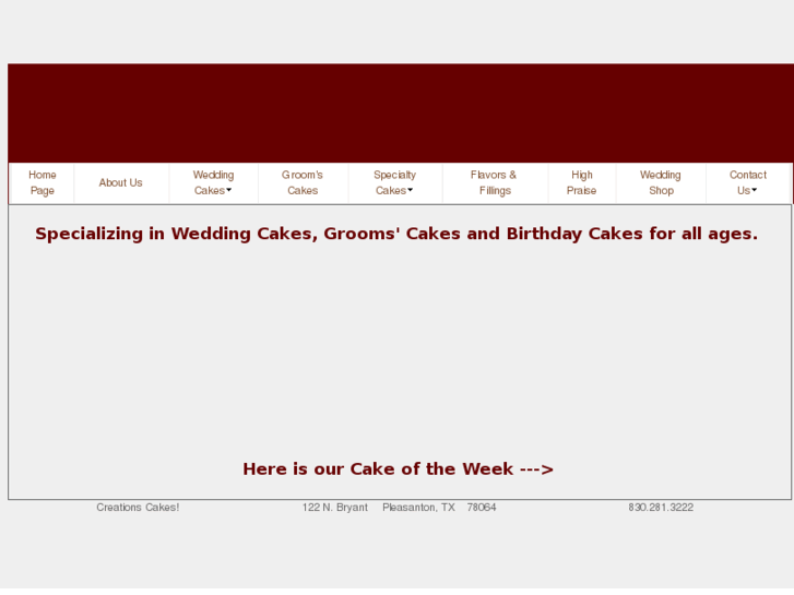 www.creationscakes.com