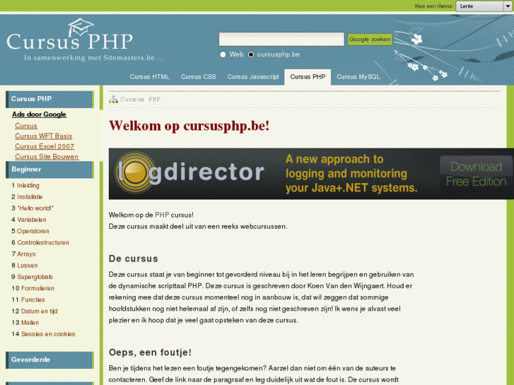 www.cursusphp.be