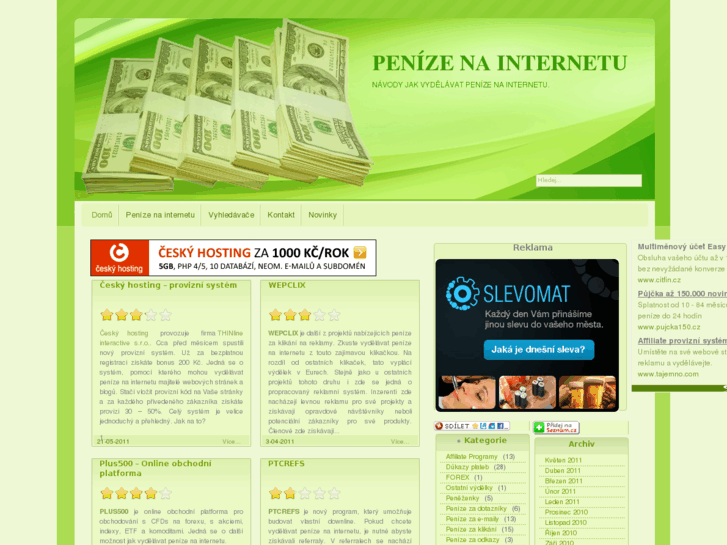 www.penizenainternetu.cz