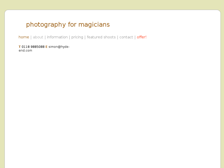 www.photographyformagicians.co.uk
