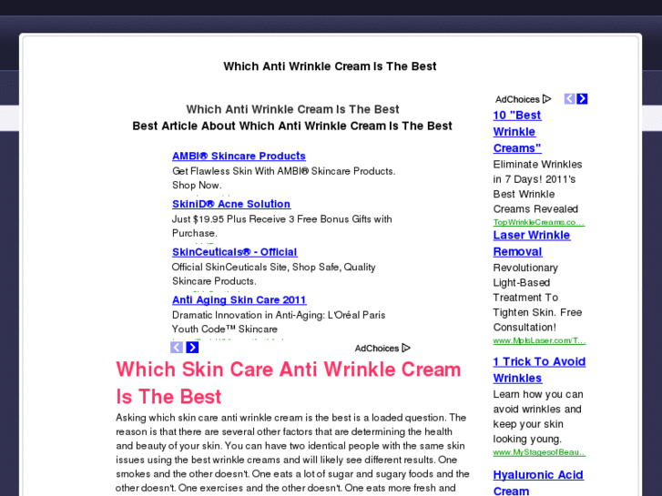 www.whichantiwrinklecreamisthebest.com