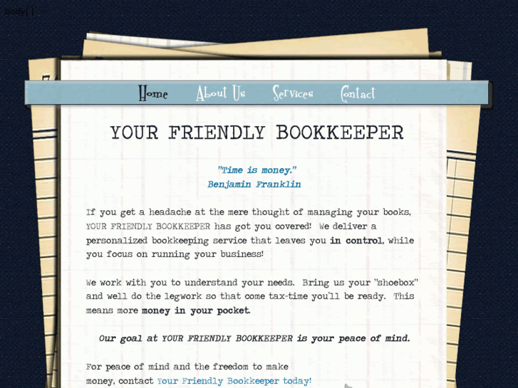 www.yourfriendlybookkeeper.com