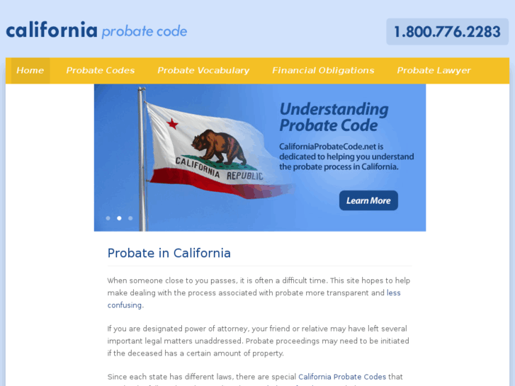 www.californiaprobatecode.net