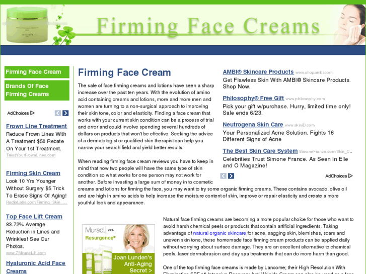 www.firmingfacecreams.com