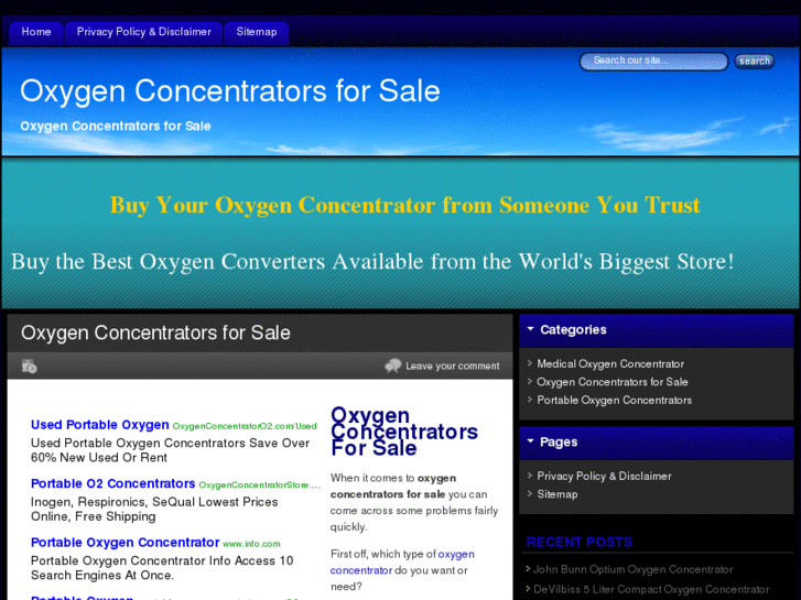 www.oxygenconcentratorsforsale.net