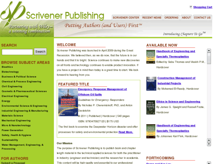 www.scrivenerpublishing.com