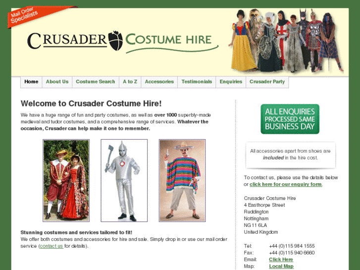 www.crusadercostumehire.co.uk