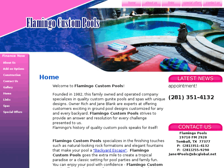 www.flamingocustompools.com