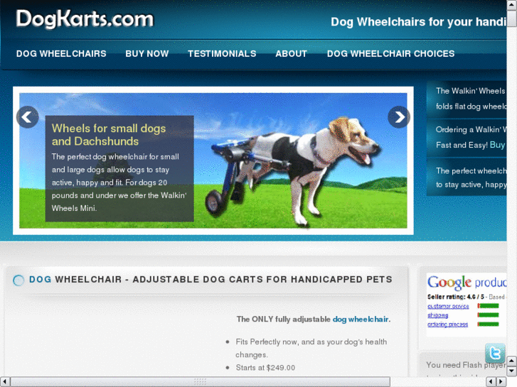 www.wheelchairsforhandicappedpets.com