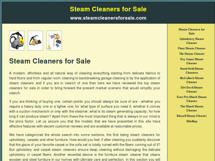 www.steamcleanersforsale.com