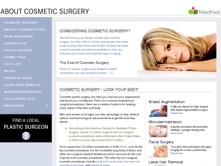 www.aboutcosmeticsurgery.info