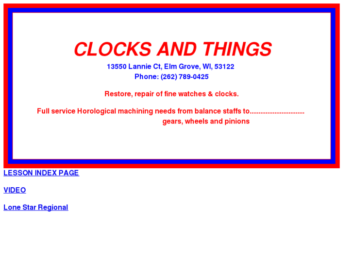 www.clocksandthings.net