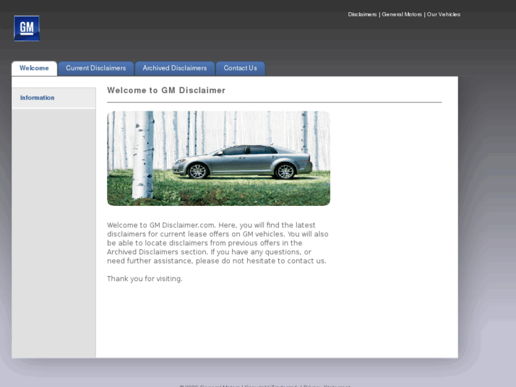 www.gmdisclaimer.com