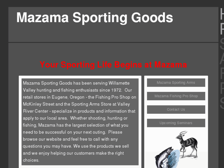 www.mazamasportinggoods.com