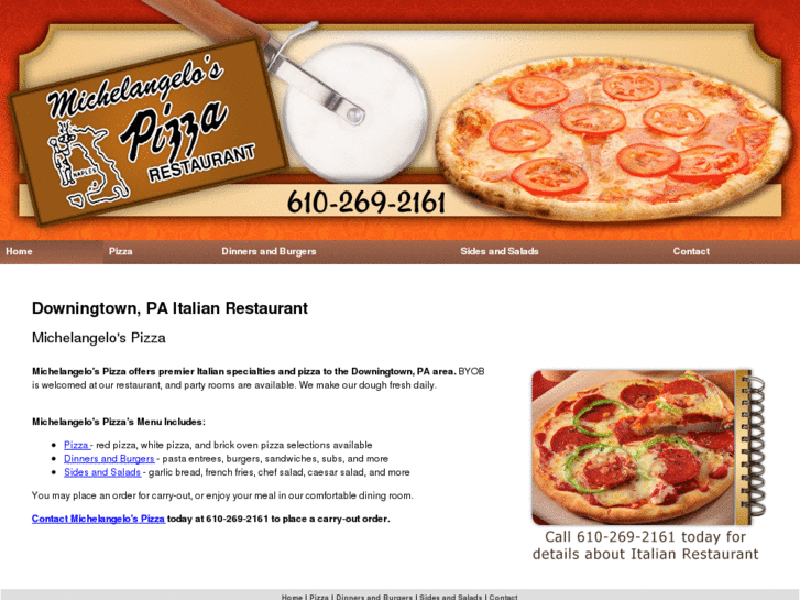 www.michelangelopizzadowningtown.com