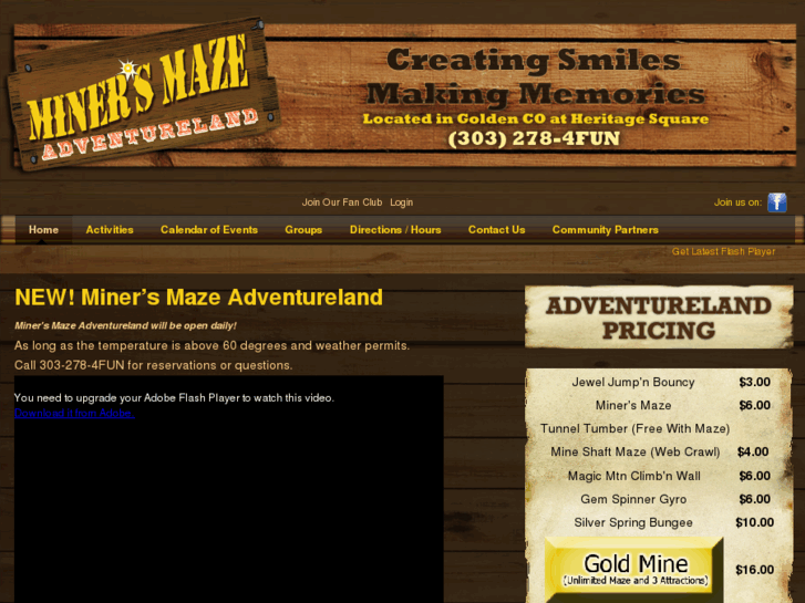 www.minersmazeadventureland.com