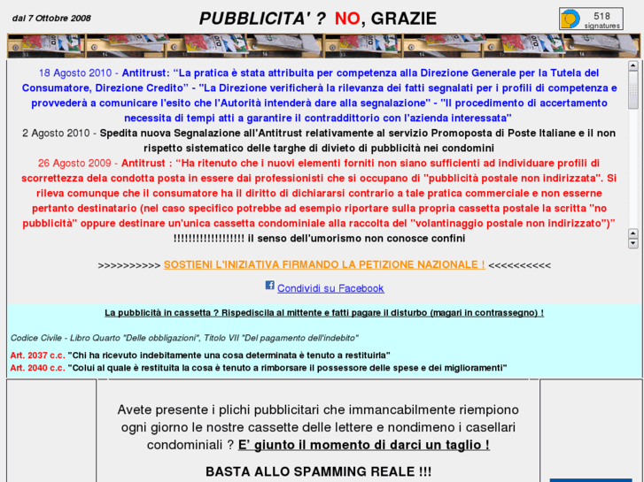 www.pubblicitanograzie.org