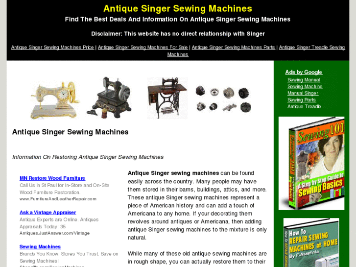 www.antiquesingersewingmachines.org