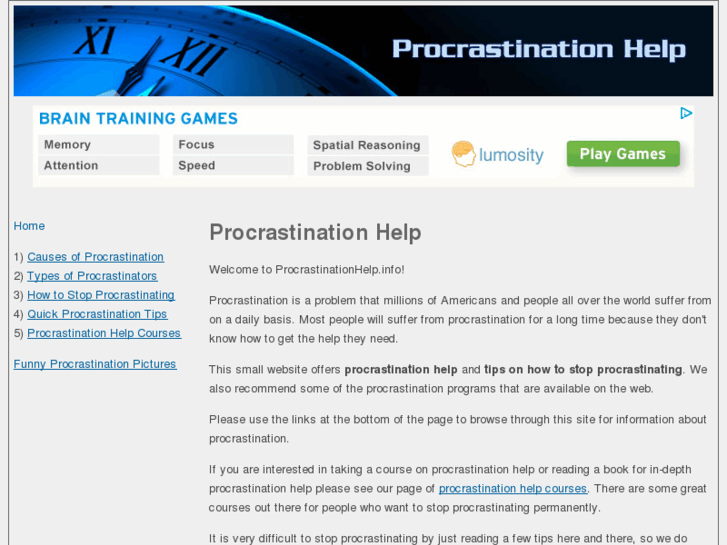 www.procrastinationhelp.info