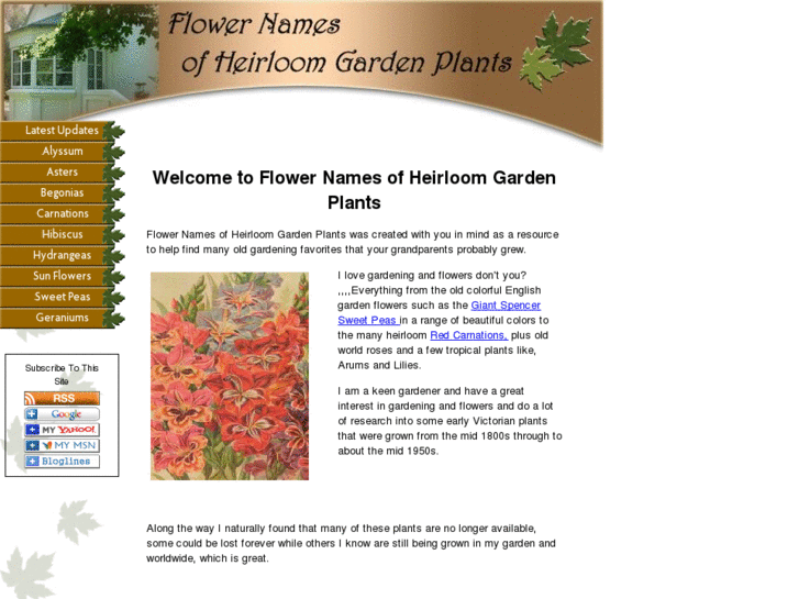 www.flowernamesofheirloomgardenplants.com