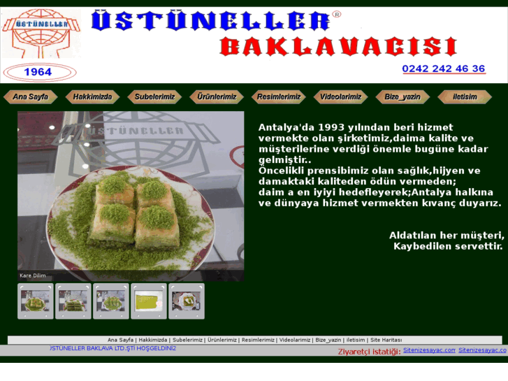 www.ustunellerbaklavacisi.com