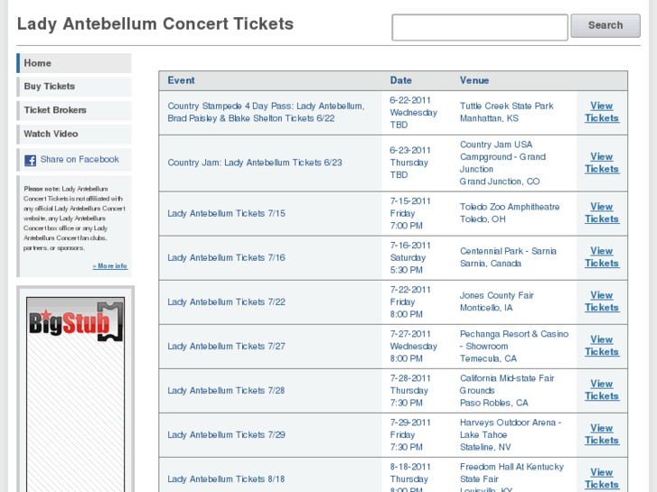 www.ladyantebellumconcerttickets.com