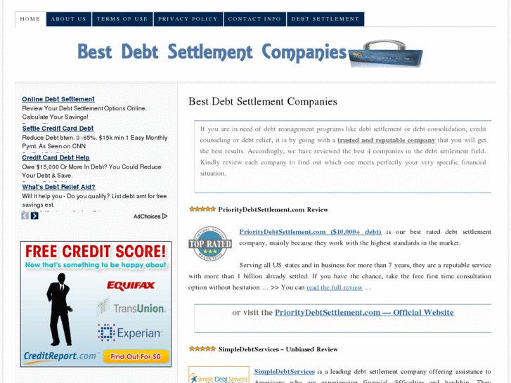 www.bestdebtsettlementcompanies.org