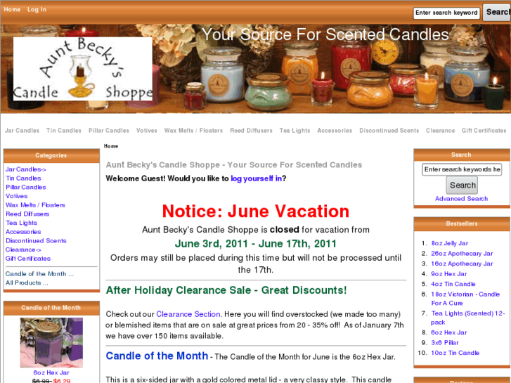 www.auntbeckyscandles.com