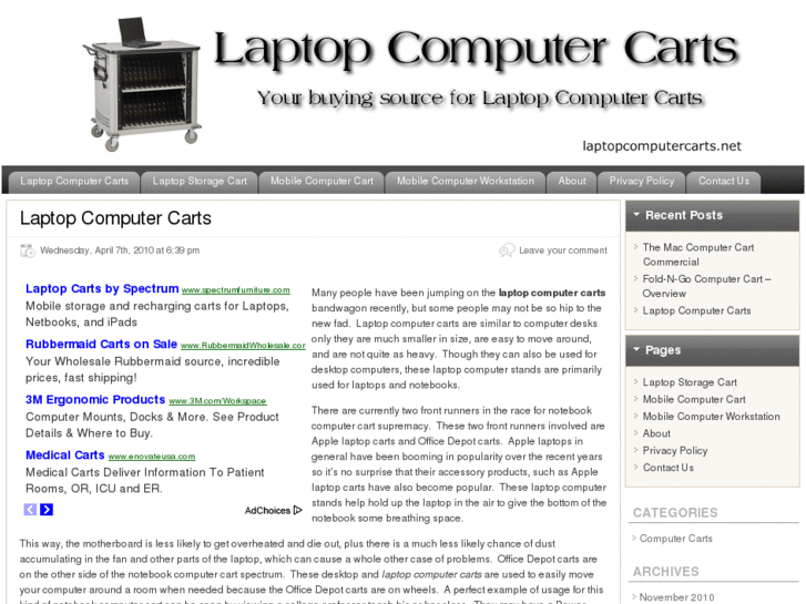 www.laptopcomputercarts.net