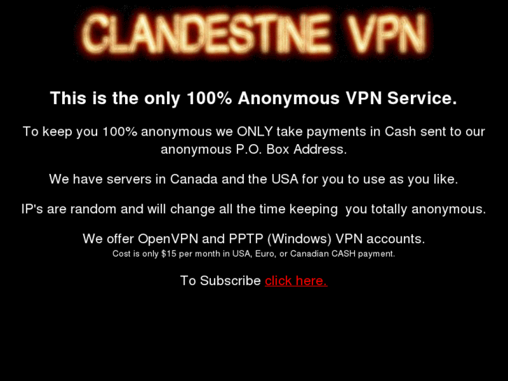 www.clandestinevpn.com