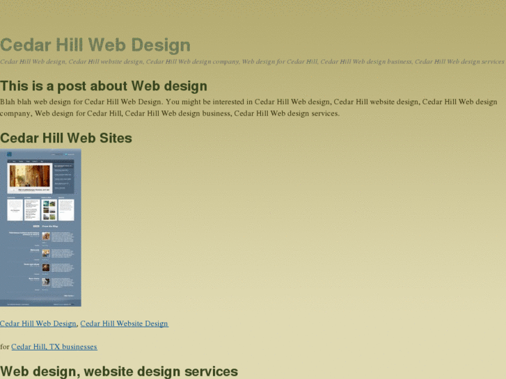 www.cedarhillwebdesign.com