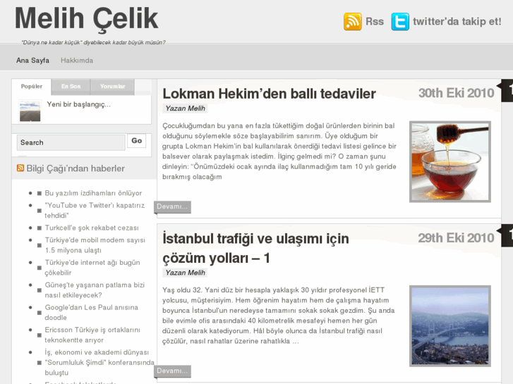 www.melihcelik.net