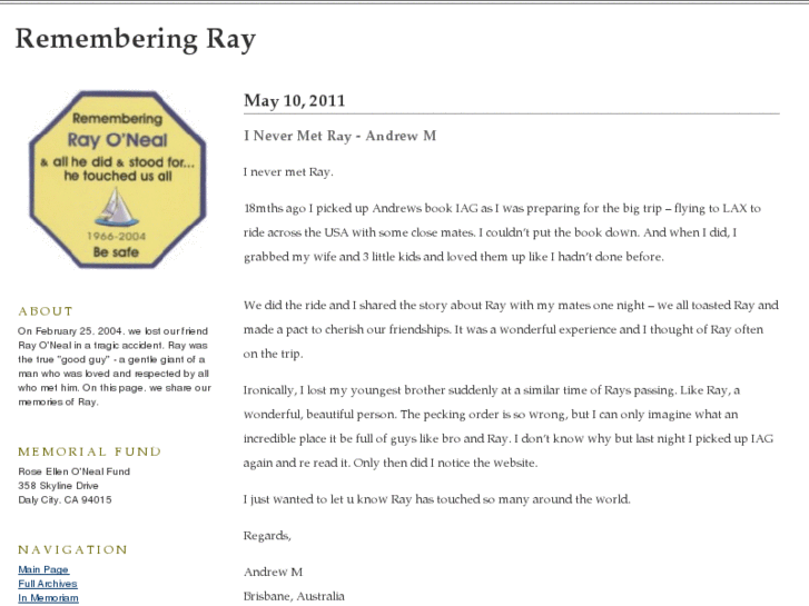 www.rememberingray.com