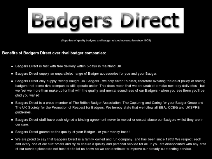 www.badgersdirect.co.uk