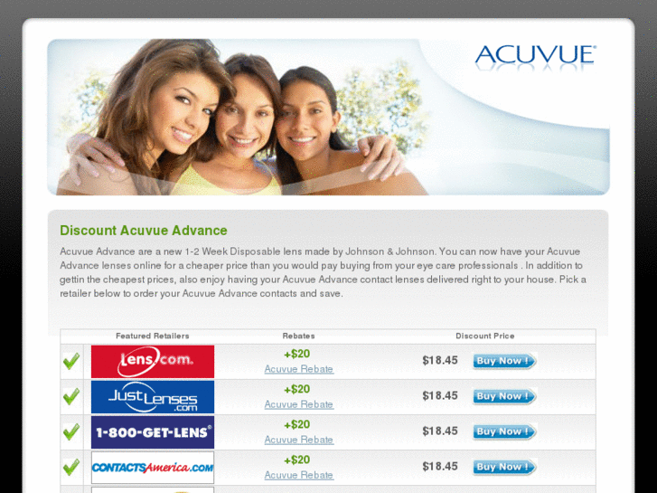 www.discountacuvueadvance.com