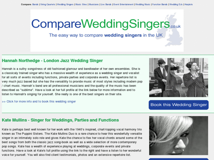 www.compareweddingsingers.co.uk