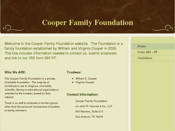 www.cooperfamilyfoundation.com