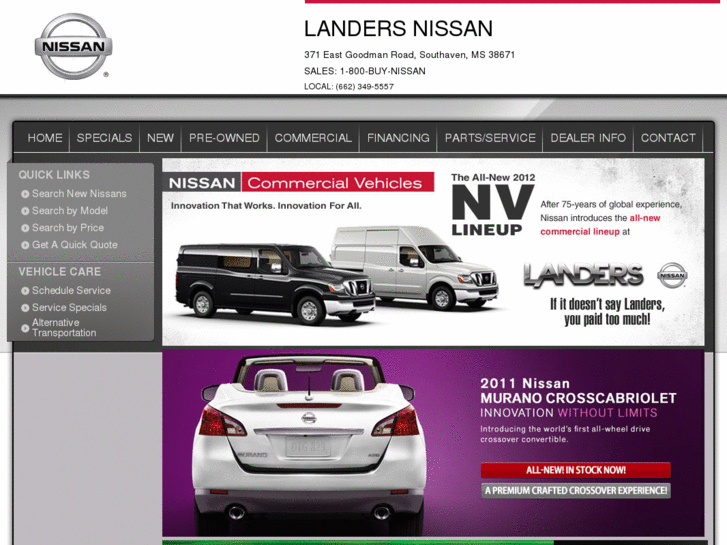 www.landersnissanms.com