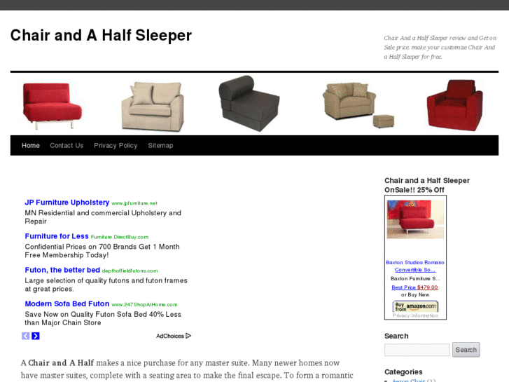 www.chairandahalfsleeper.net