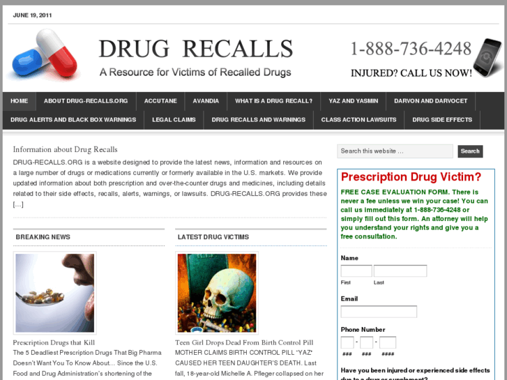 www.drug-recalls.org