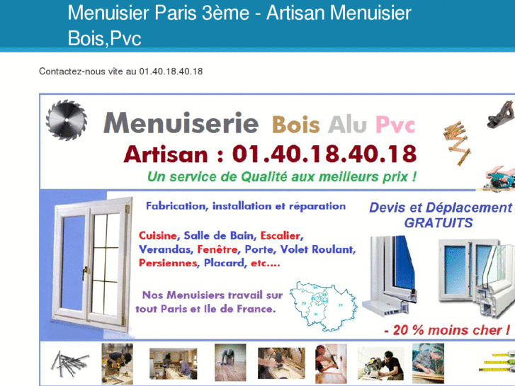 www.menuisierparis3eme.com