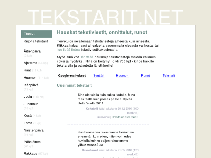 www.tekstarit.net