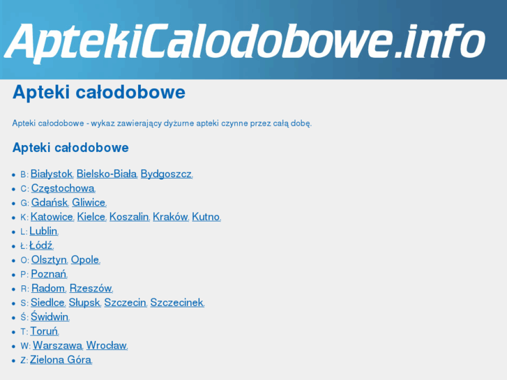 www.aptekicalodobowe.info