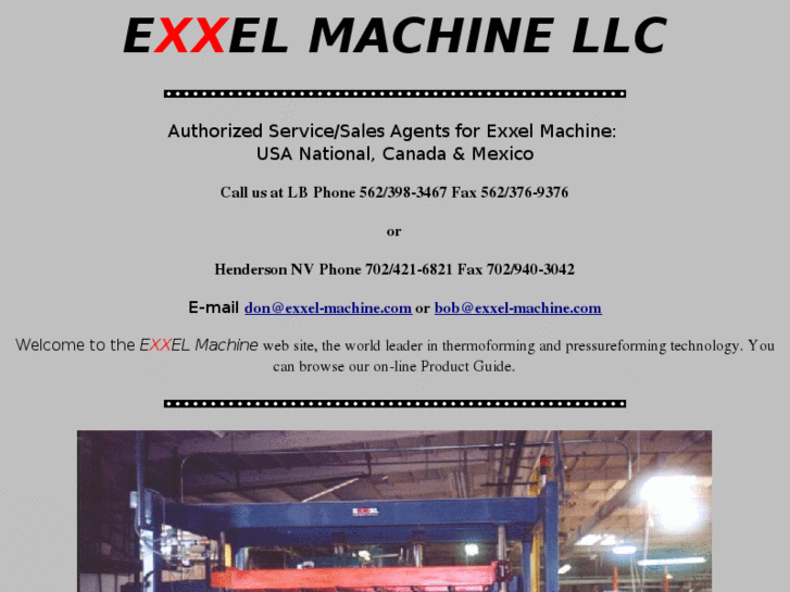 www.exxel-machine.com