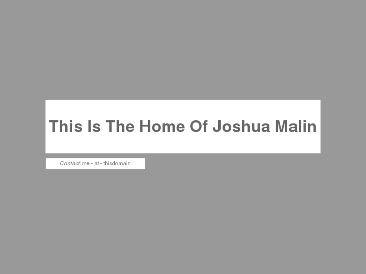 www.joshuamalin.com