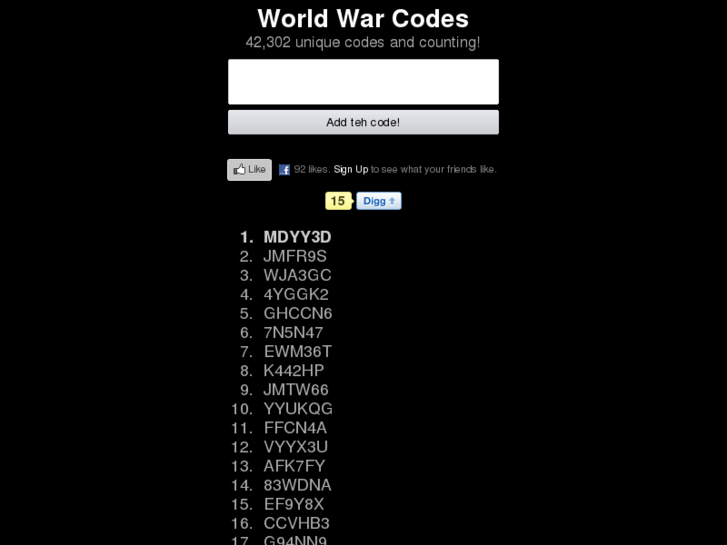 www.worldwarcodes.com