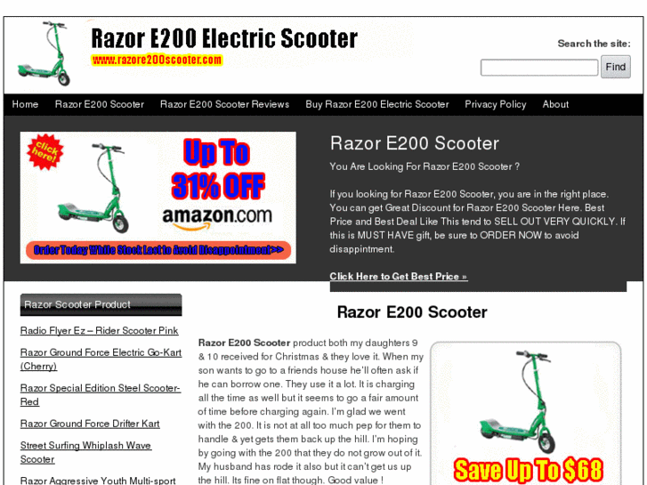 www.razore200scooter.com