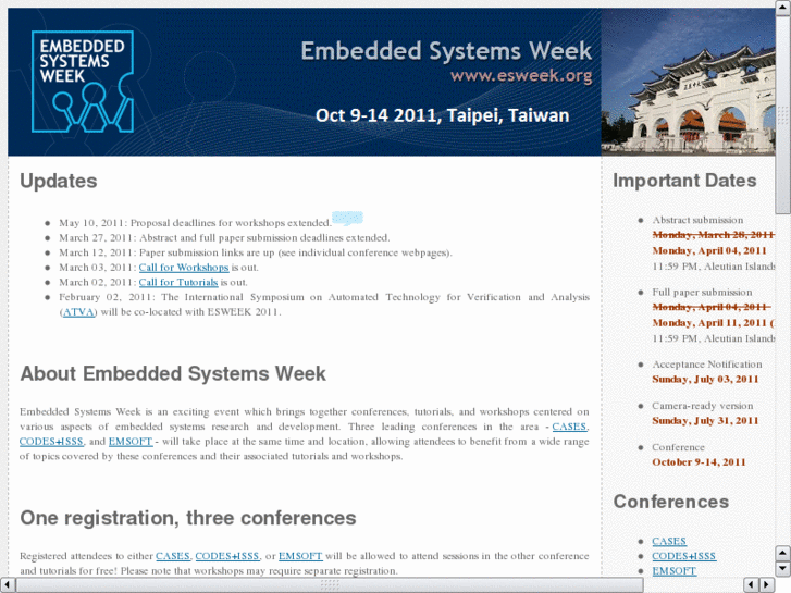 www.embeddedsystemsweek.org