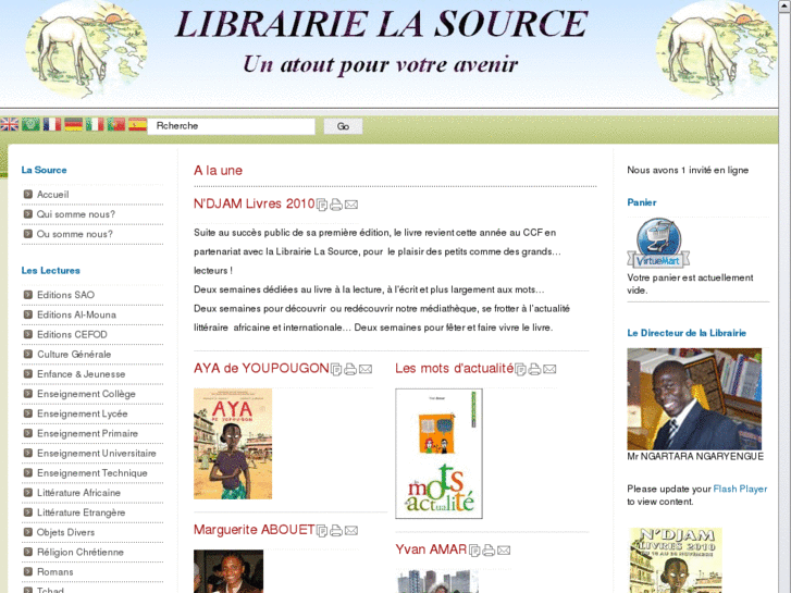 www.librairielasource-tchad.com