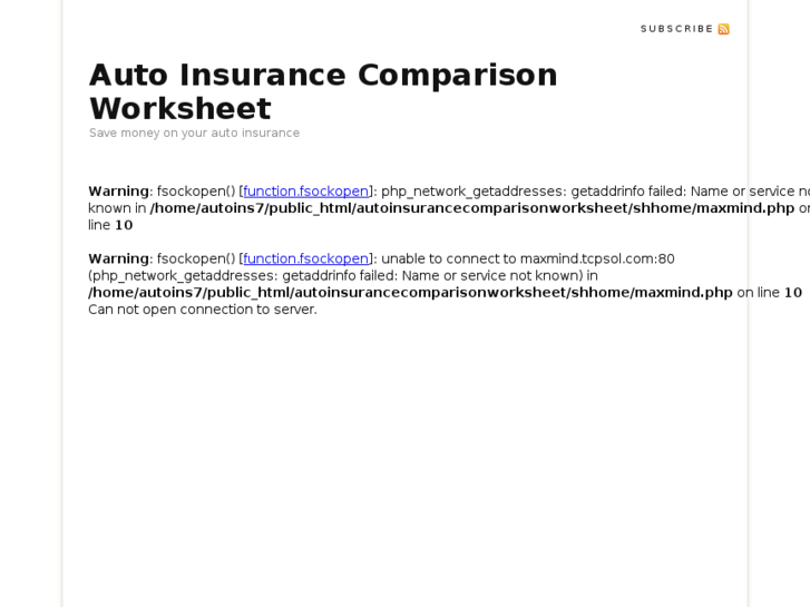 www.autoinsurancecomparisonworksheet.com